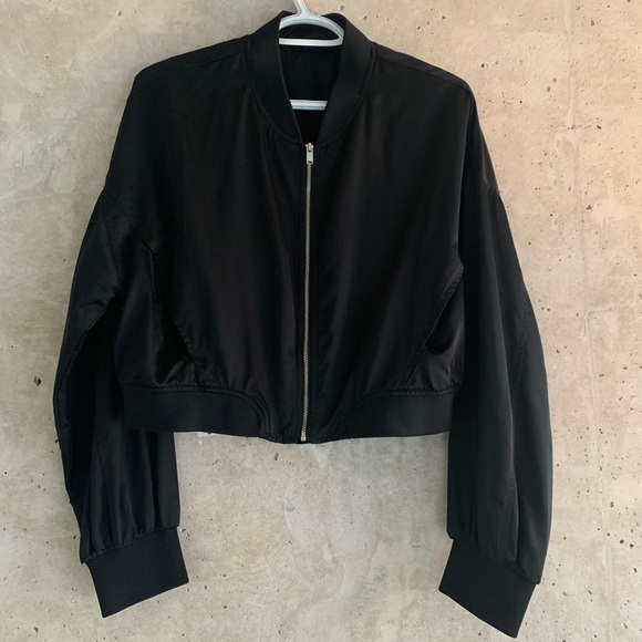 Zara Bomber Jacket, Silk Black, Size S - Picture 3 of 4